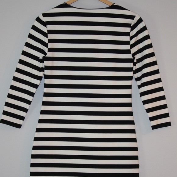 Juicy couture black/white long sleeve stripe dress - Picture 4 of 7